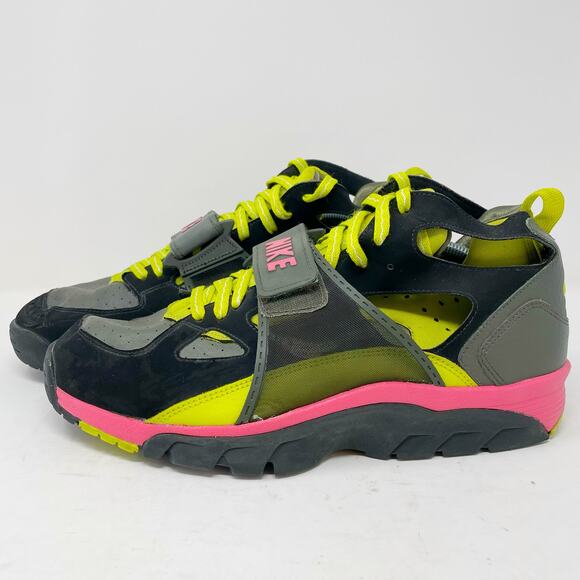 Nike Air Huarache Pink Green Grey Shoes Mens Size 12